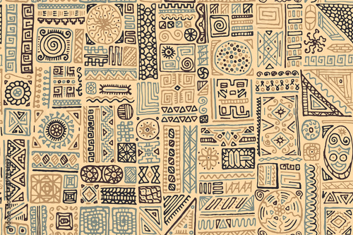 Traditional african vector seamless pattern design