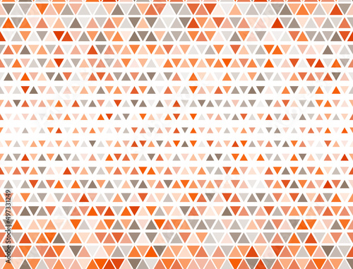 Contemporary triangles halftone background. Triangular elements transition cover