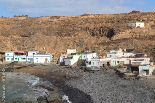 Widok na wioskę rybacką El Puertito, Fuerteventura