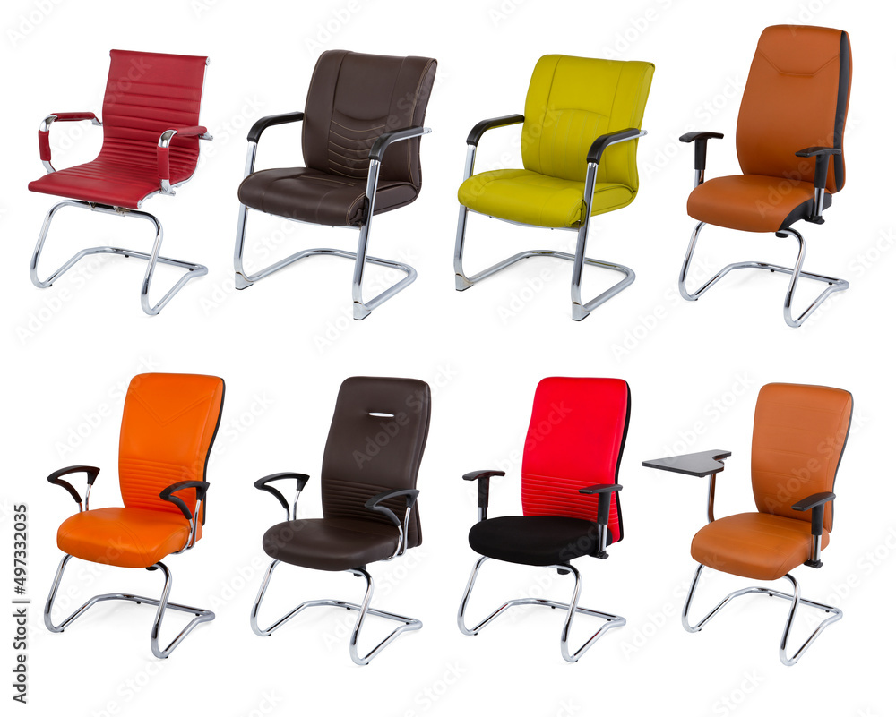 Obraz premium collection office chair isolated on white background