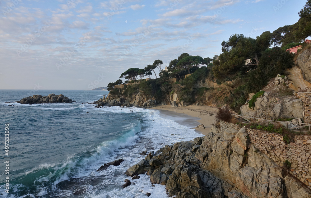 Vue sur les plages de la Costa Brava en Espagne
