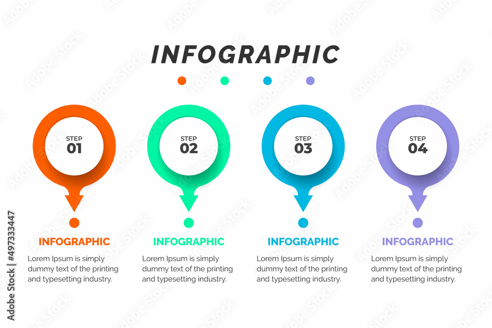 Business data visualization. Process chart. Abstract elements of graph ...