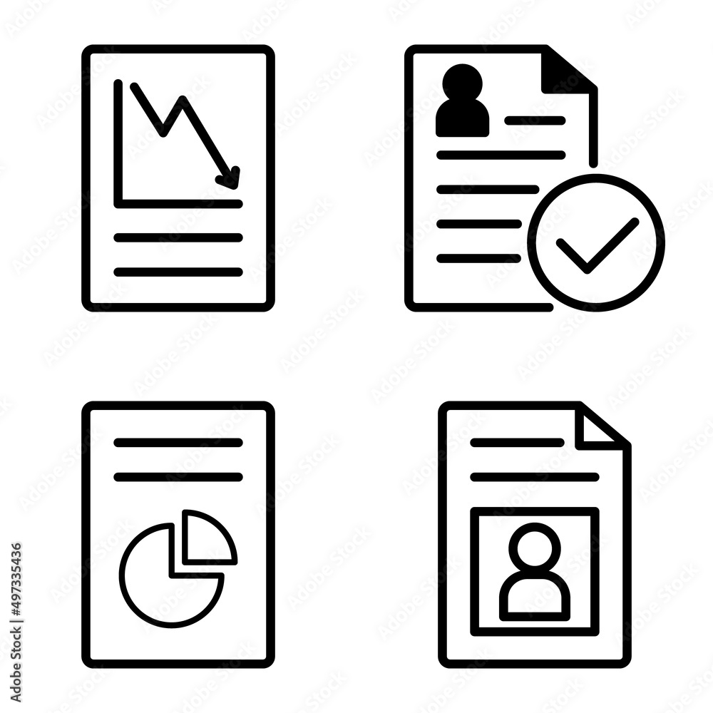 Docs1-2 Flat Icon Set Isolated On White Background Docs1-2 Flat Icon Set Isolated On White Background