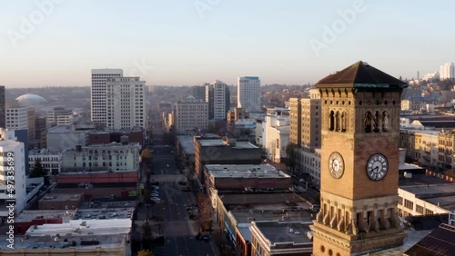 Tacoma, Washington State, Aerial View, Downtown, Old City Hall Tacoma