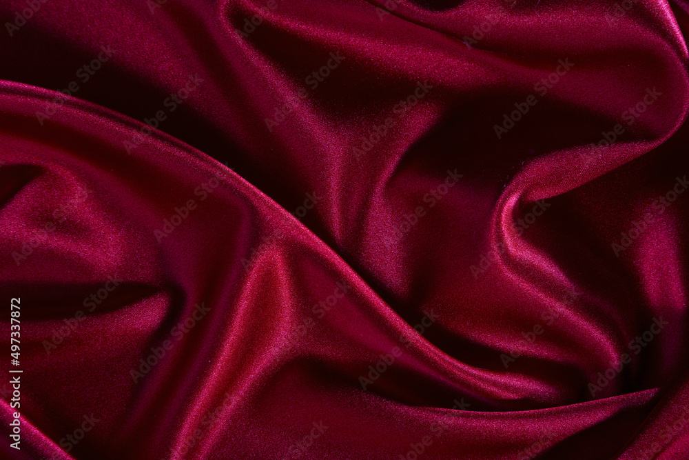 Fototapeta premium Elegant satin fabric to use as an abstract background. Luxurious design of lanterns for valentine's day