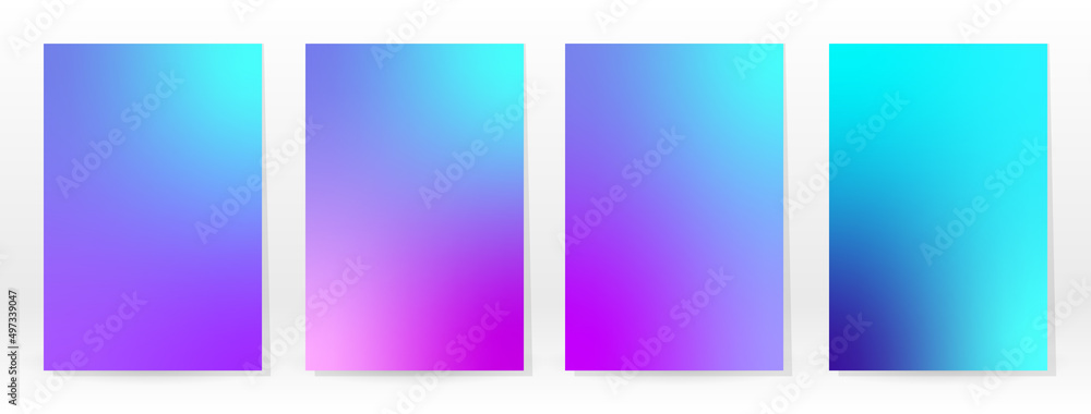 Minimal Poster. Pastel Soft. Blue Gradient Set.