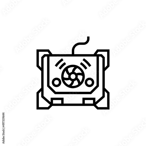 cooling pad vector icon. computer component icon outline style. perfect use for logo, presentation, website, and more. simple modern icon design line style