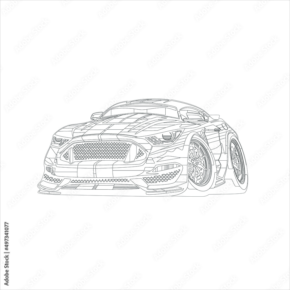 Modern Car vector , Illustration of a car Business car Luxury life