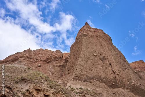 Erosion patterns on a cliff face