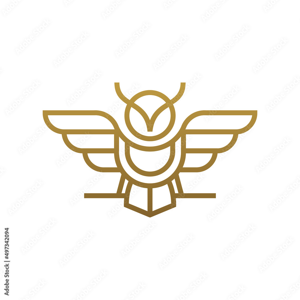 owl line art logo illustration owl line art logo illustration