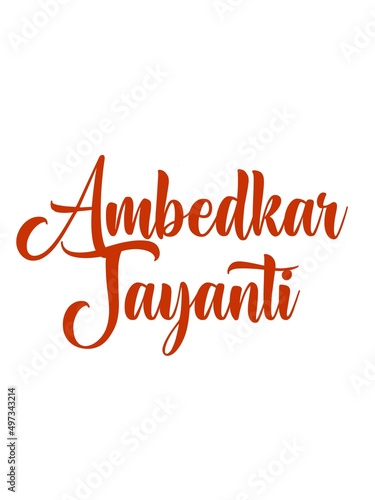 Ambedkar jayanti typhograpy Trendy Design photo