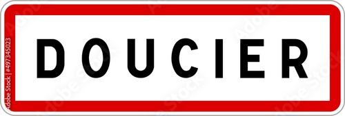 Panneau entrée ville agglomération Doucier / Town entrance sign Doucier