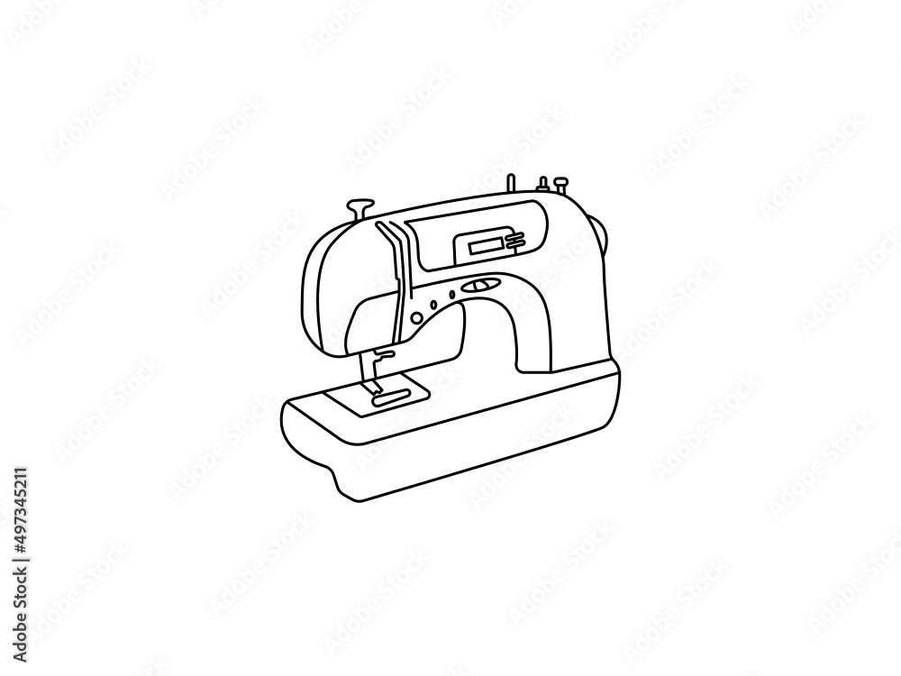 sewing machine vector. Tailor vector logo. Sewing machine logo template. Fashion logo. Sewing machine vector icon isolated on white background