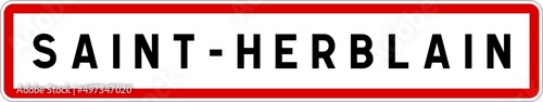 Free Download Panneau entrée ville agglomération Saint-Herblain / Town entrance sign Saint-Herblain - GFXLoad