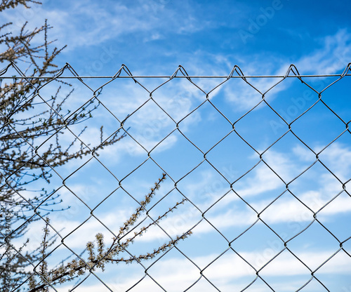 wire fence. seamless chain link fence. industrial fence