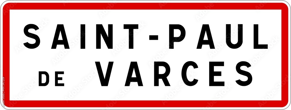 Panneau entrée ville agglomération Saint-Paul-de-Varces / Town entrance sign Saint-Paul-de-Varces