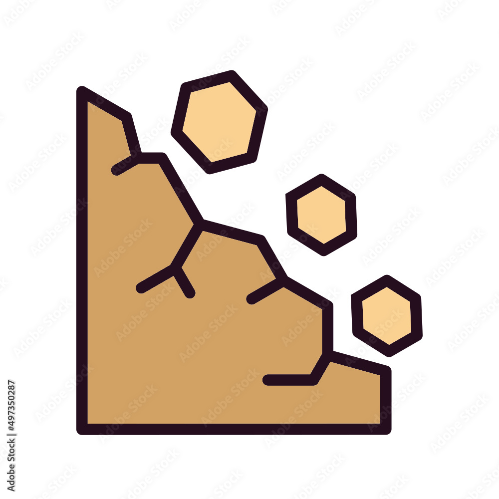 Fototapeta premium Landslide Icon