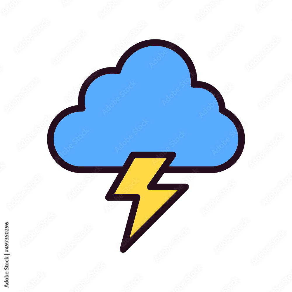 Cloud Lightning Icon Cloud Lightning Icon