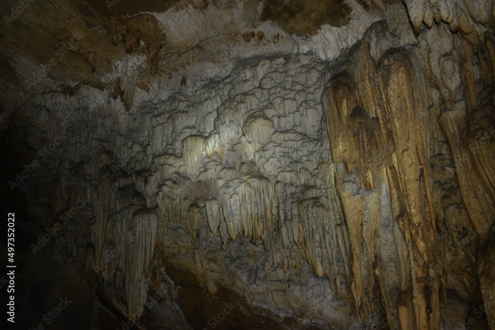 stalactites hanging from ceiling