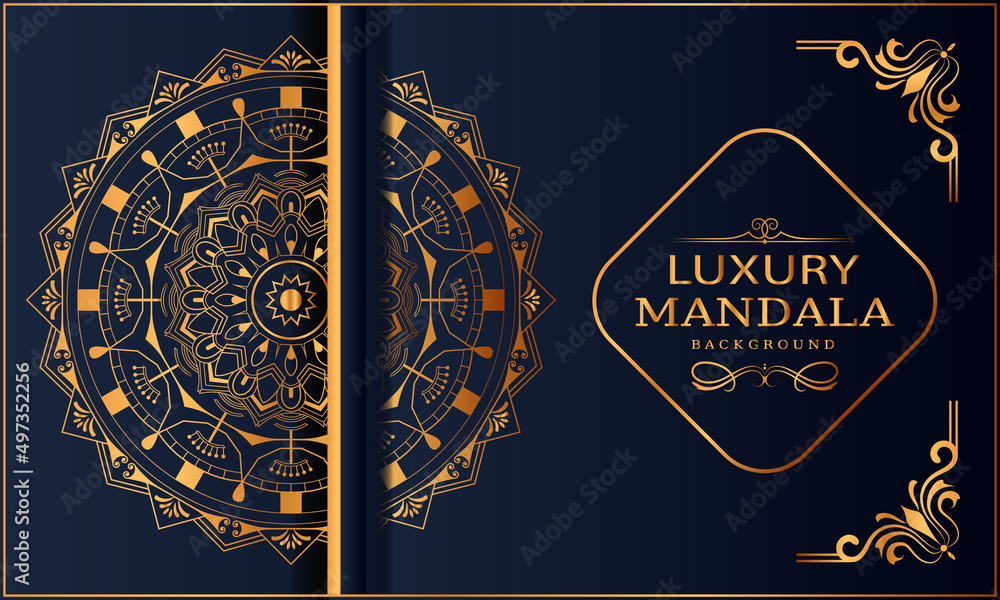 Luxury mandala Background and golden color with arabesque pattern Decorative mandala for print, cover, poster, banner, brochure, and flyer, EPS 10