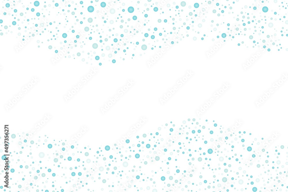 Blue bubble wave frame on the white background. Blue bubble wave frame on the white background.