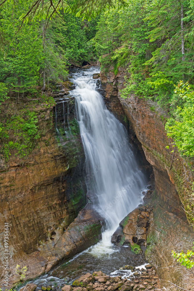 Secluded Waterfall in the North Woods