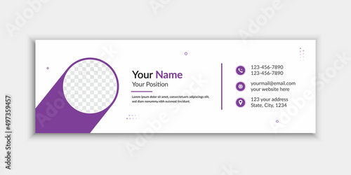 Clean and simple email signature template design for your business