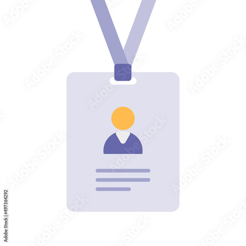 Press card vector icon. Modern style sign for mobile concept and web design. Id card badge simple line vector icon. Identity badge vector icon free to edit. User badge, employee symbol mockup.