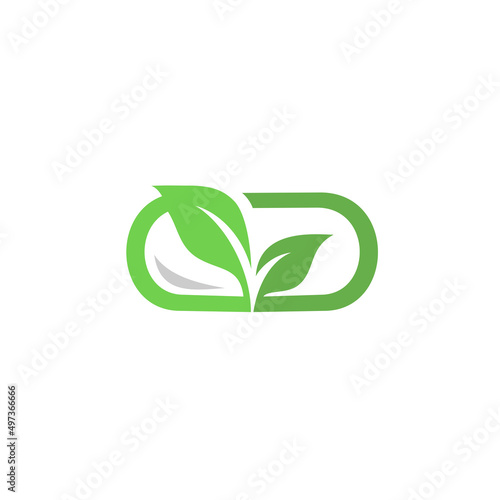 herbal capsule pill leaf medicine drug supplements logo vector icon download