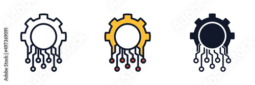 electronics engineering icon symbol template for graphic and web design collection logo vector illustration