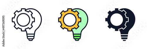 idea icon symbol template for graphic and web design collection logo vector illustration