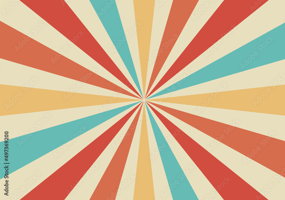 retro sun burst background with colorful rays retro sun burst background with colorful rays