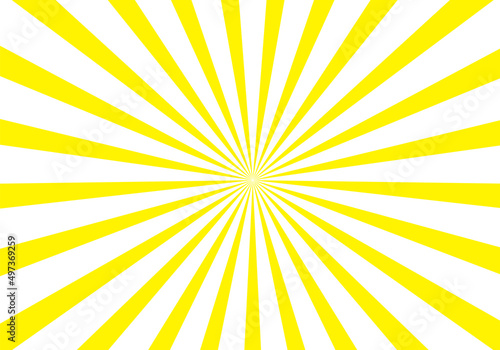 yellow with white color sunburst vector illuastration background