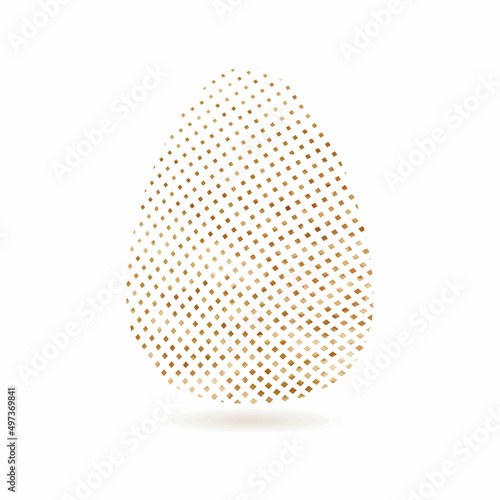 textured colorful easter egg  isolated vector illustration