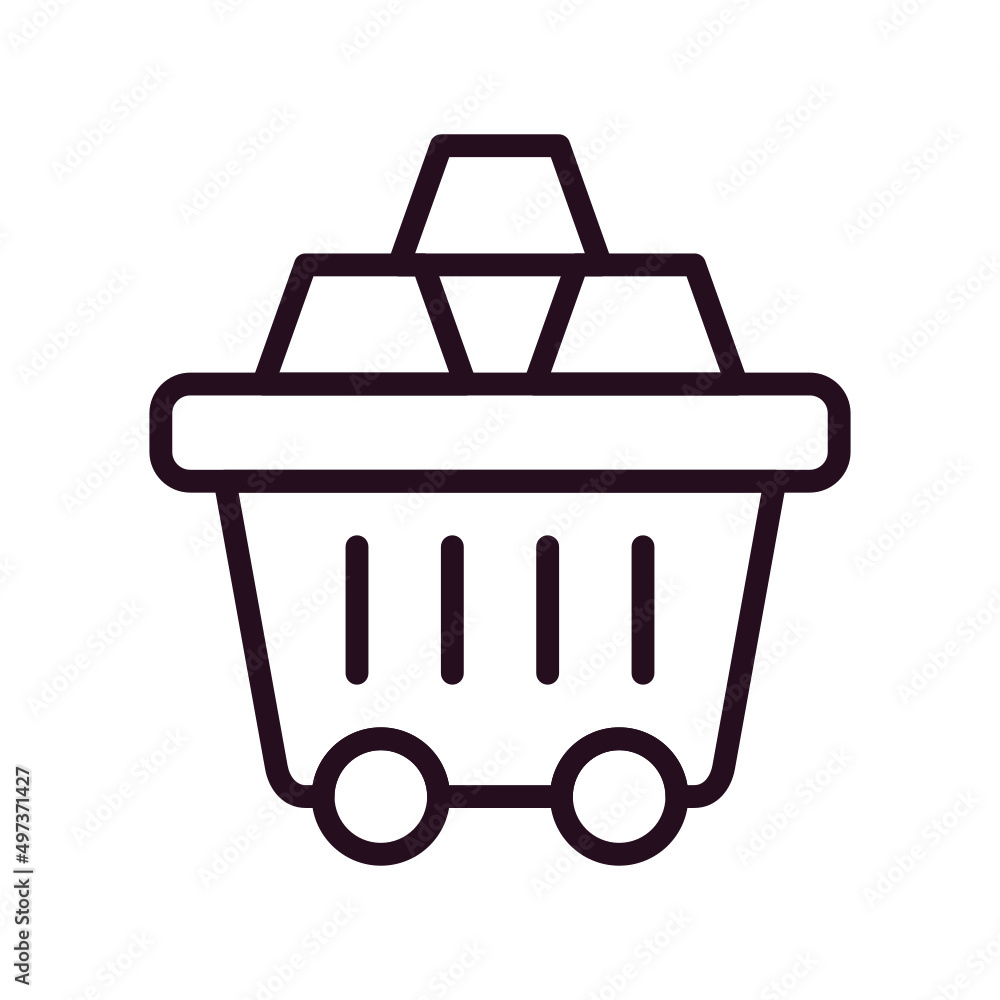 Mining Cart Icon Mining Cart Icon