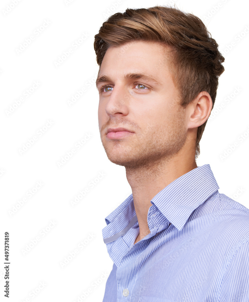 Caught in thought. A handsome young man looking into the distance. Caught in thought. A handsome young man looking into the distance.