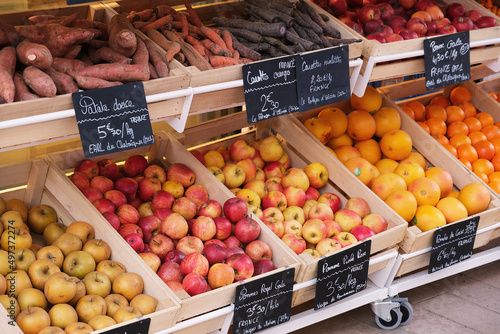 fruits and vegetables at market