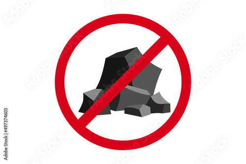 no coat sign on a white background