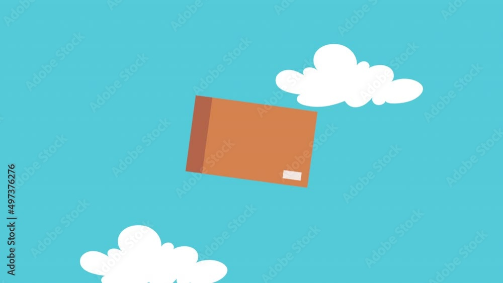 logistic service falling box animation logistic service falling box animation