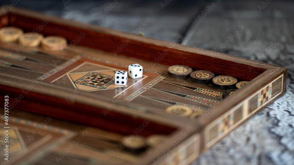 Close up of a Backgammon game Board. Close up of a Backgammon game Board.
