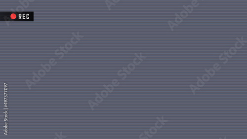 Security camera 16x9 video frame. Camcorder ui overlay. Videocamera frame with record indicator