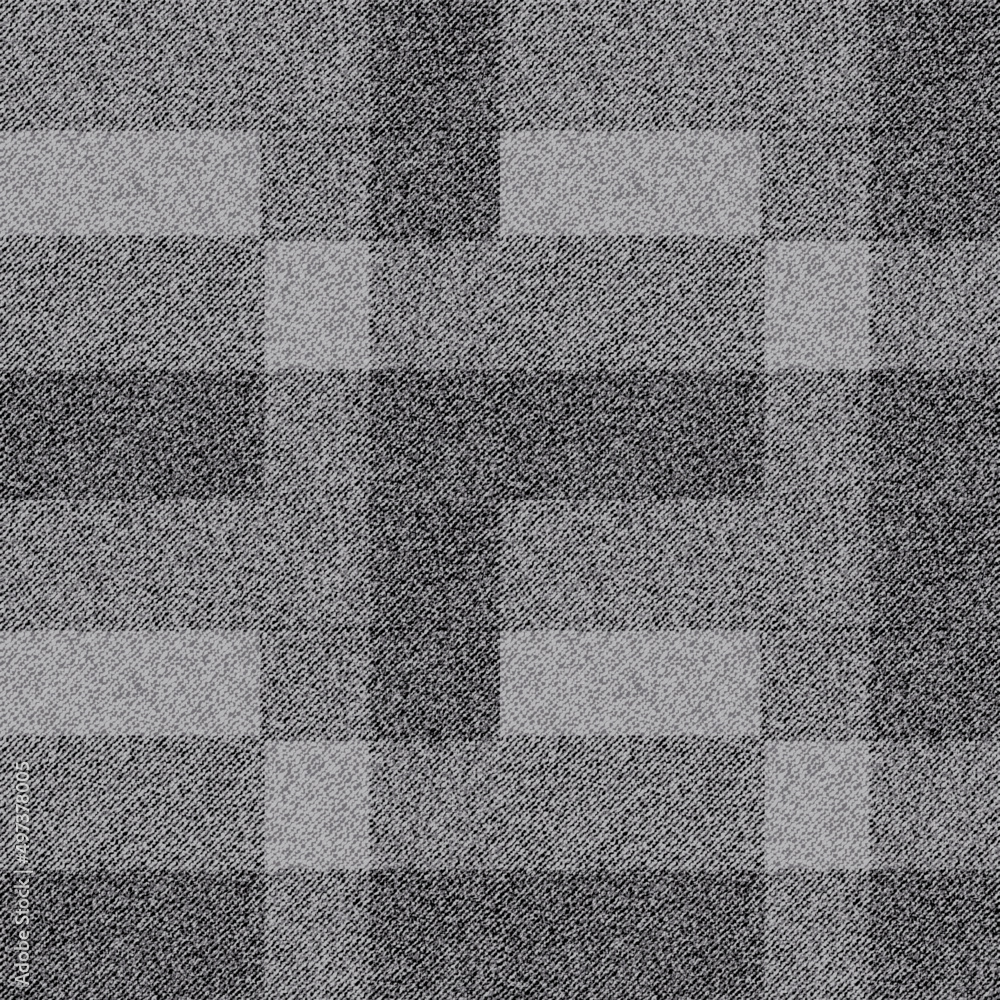 Seamless repeat vector pattern. Gray checkered office carpet texture.