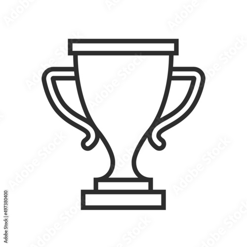 The winner trophy cup icon isolated on white