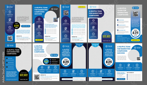 Bluist Flyer Bundle - 10 templates of a4 flyer template and modern design, perfect for creative professional business in blue color