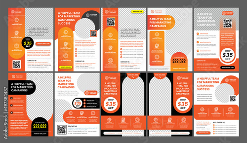 Orangist Flyer Bundler - 10 templates of a4 flyer template and modern design, perfect for creative professional business in orange color