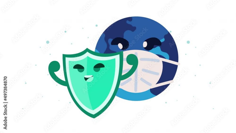 earth planet wearing face mask and shield earth planet wearing face mask and shield