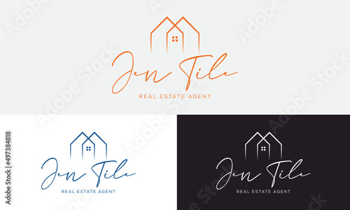 Building and Construction real estate logo design 