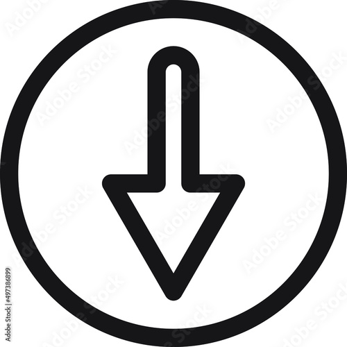 arrow down icon