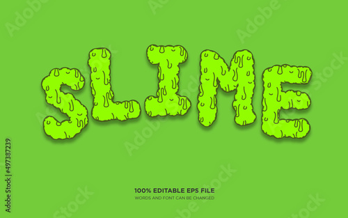  Slime editable text style effect	