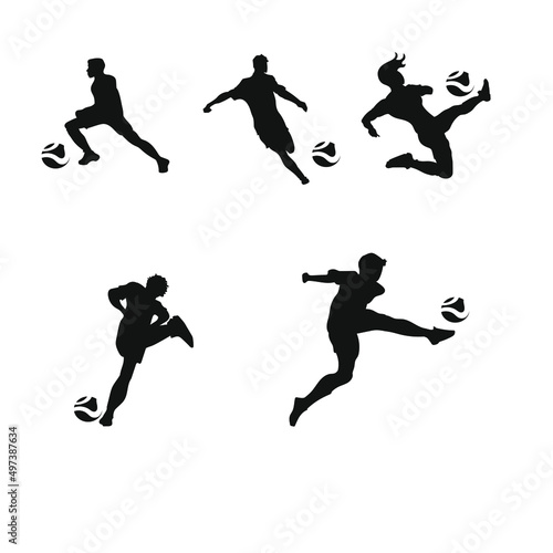 siluetas de jugadores de futbol
